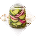 Glas mit Eingelegtem